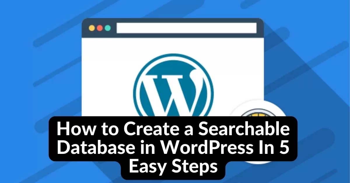 searchable database in wordpress